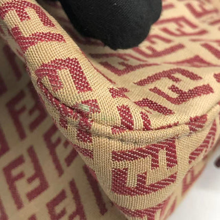 Fendi Mini Mamma Baguette Red Zucchino Print Shoulder Bag