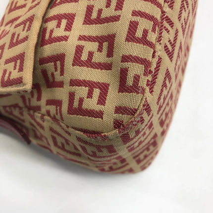 Fendi Mini Mamma Baguette Red Zucchino Print Shoulder Bag