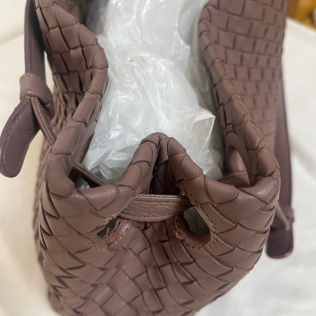 Bottega Veneta Garda Dusty Pink Intrecciato Nappa Leather Large 33cm