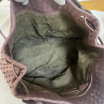 Bottega Veneta Garda Dusty Pink Intrecciato Nappa Leather Large 33cm