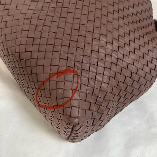 Bottega Veneta Garda Dusty Pink Intrecciato Nappa Leather Large 33cm