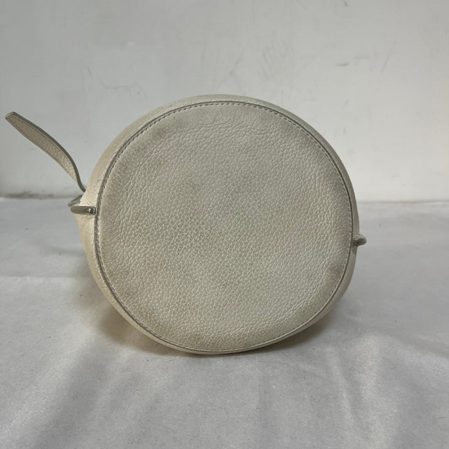 Celine Big Bag Nano White Calfskin Leather Bucket Top Handle Bag