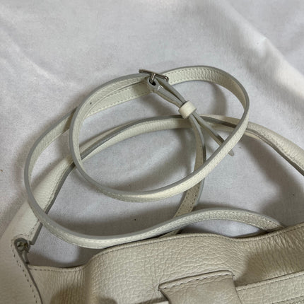 Celine Big Bag Nano White Calfskin Leather Bucket Top Handle Bag