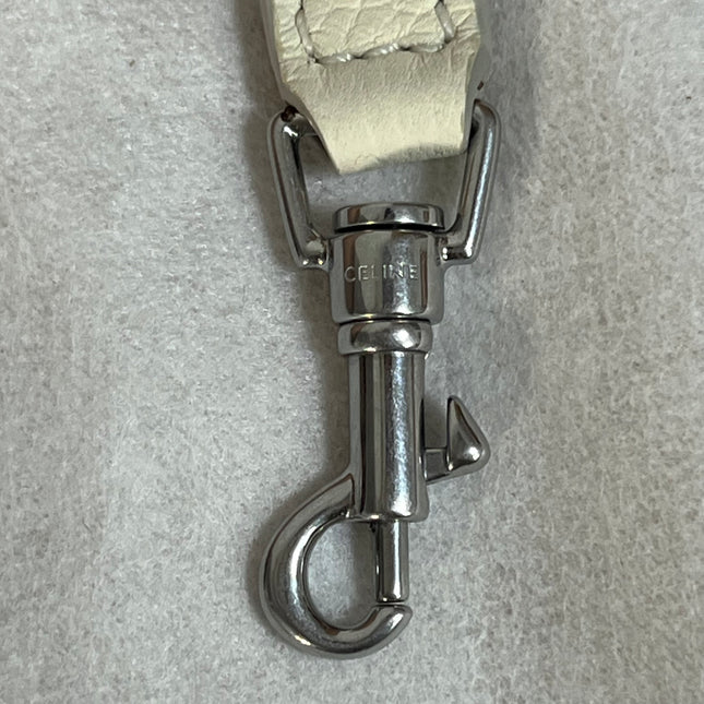 Celine Big Bag Nano White Calfskin Leather Bucket Top Handle Bag