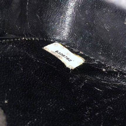 Chanel Mini Square Flap Bag Vintage Black Lizard-skin Leather 24k Gold Plated Hardware, 2000-2002