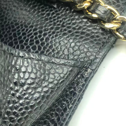 Chanel Wallet on Chain Classic Flap 2014 Black Caviar Leather Gold Hardware