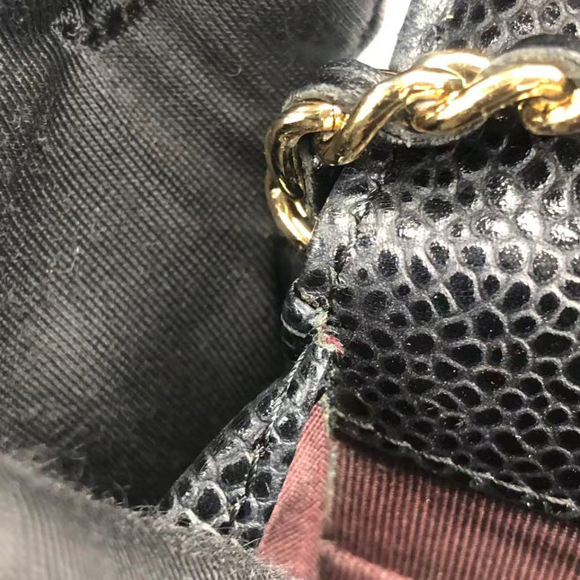 Chanel Wallet on Chain Classic Flap 2014 Black Caviar Leather Gold Hardware
