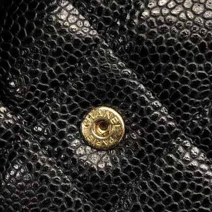 Chanel Wallet on Chain Classic Flap 2014 Black Caviar Leather Gold Hardware