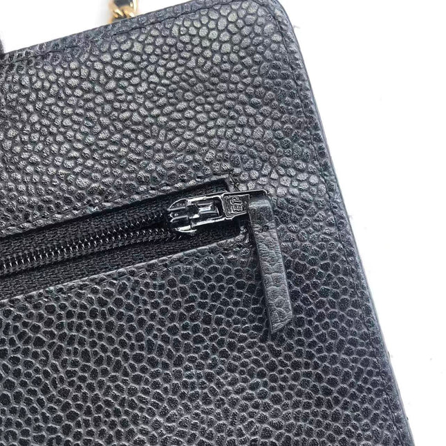 Chanel Wallet on Chain Classic Flap 2014 Black Caviar Leather Gold Hardware