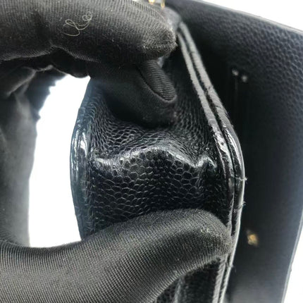 Chanel Wallet on Chain Classic Flap 2014 Black Caviar Leather Gold Hardware