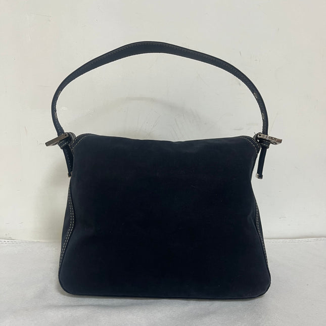 Fendi Baguette Mamma Forever Mini Navy Denim Silver Hardware