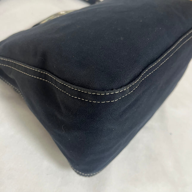 Fendi Baguette Mamma Forever Mini Navy Denim Silver Hardware