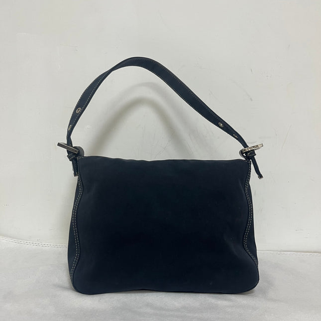 Fendi Baguette Mamma Forever Mini Navy Denim Silver Hardware