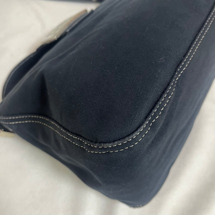 Fendi Baguette Mamma Forever Mini Navy Denim Silver Hardware