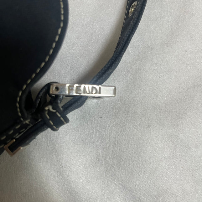 Fendi Baguette Mamma Forever Mini Navy Denim Silver Hardware