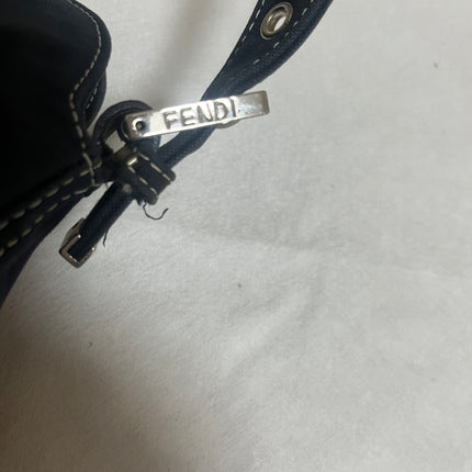 Fendi Baguette Mamma Forever Mini Navy Denim Silver Hardware