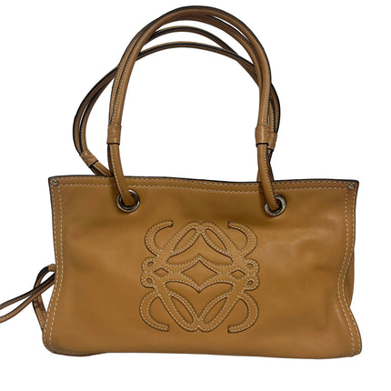 Loewe Anagram Love Logo Shopper Tote Camel Beige Medium 33cm-Luxbags