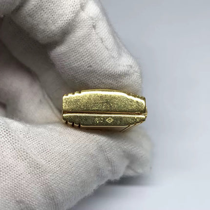 Hermès Kelly Padlock Gold Watch with Diamonds Brown Leather Strap