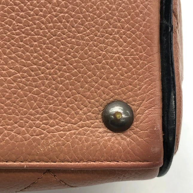 Chanel Boston Bowling Bag Small Brown Caviar Leather Black Top Handle Bag, 2000