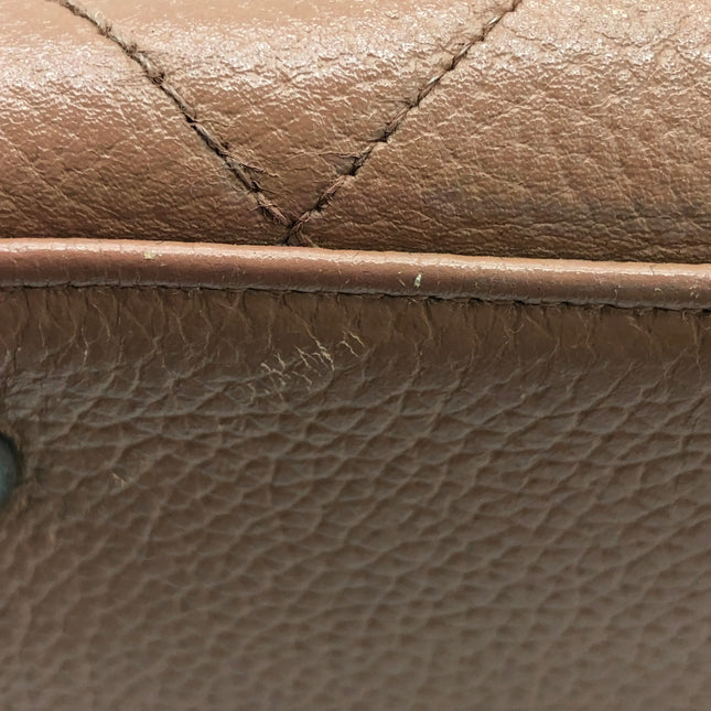 Chanel Boston Bowling Bag Small Brown Caviar Leather Black Top Handle Bag, 2000