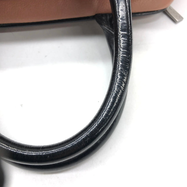 Chanel Boston Bowling Bag Small Brown Caviar Leather Black Top Handle Bag, 2000