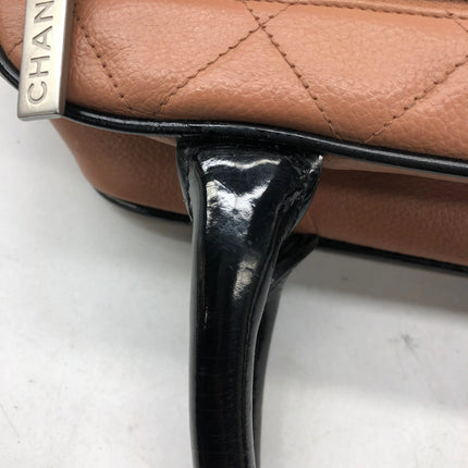 Chanel Boston Bowling Bag Small Brown Caviar Leather Black Top Handle Bag, 2000