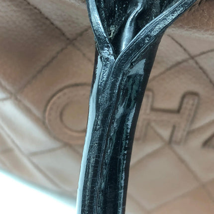 Chanel Boston Bowling Bag Small Brown Caviar Leather Black Top Handle Bag, 2000