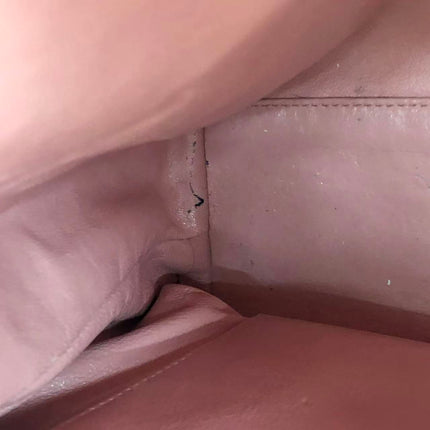 Chanel Vintage Top Handle Kelly Flap Bag Pink Quilted Caviar Leather 24k Gold Plated Hardware