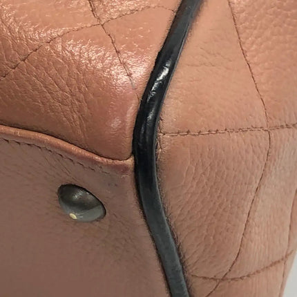 Chanel Boston Bowling Bag Small Brown Caviar Leather Black Top Handle Bag, 2000