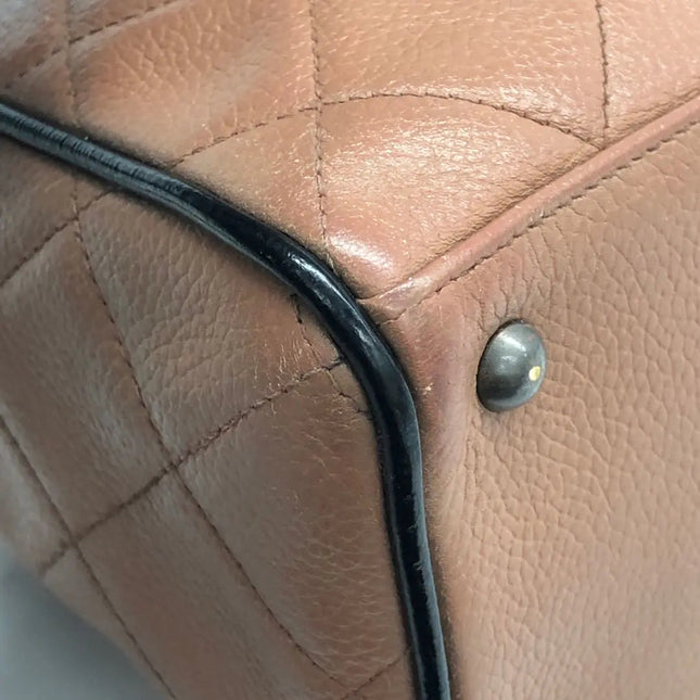 Chanel Boston Bowling Bag Small Brown Caviar Leather Black Top Handle Bag, 2000