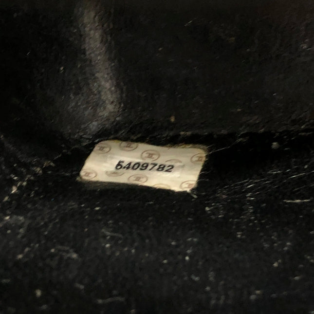 Chanel Mini Square Flap Bag Vintage Black Lizard-skin Leather 24k Gold Plated Hardware, 2000-2002