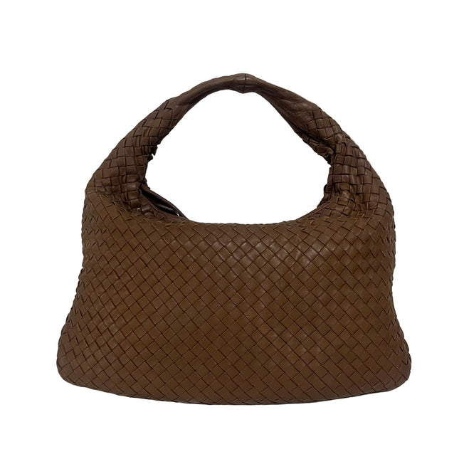 Bottega Veneta Intrecciato Hobo Bag Medium Brown Lambskin leather 40cm-Luxbags
