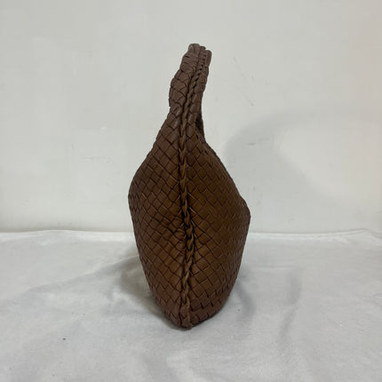 Bottega Veneta Intrecciato Hobo Bag Medium Brown Lambskin leather 40cm
