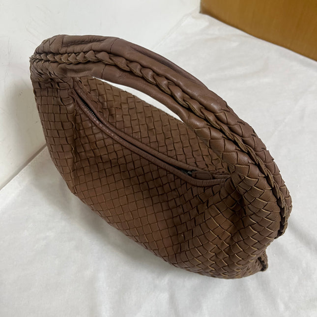 Bottega Veneta Intrecciato Hobo Bag Medium Brown Lambskin leather 40cm