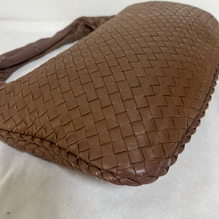 Bottega Veneta Intrecciato Hobo Bag Medium Brown Lambskin leather 40cm