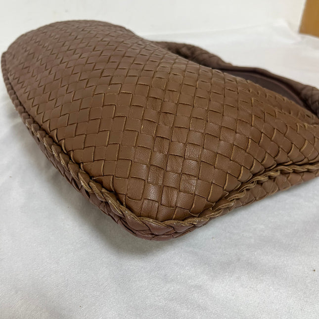 Bottega Veneta Intrecciato Hobo Bag Medium Brown Lambskin leather 40cm