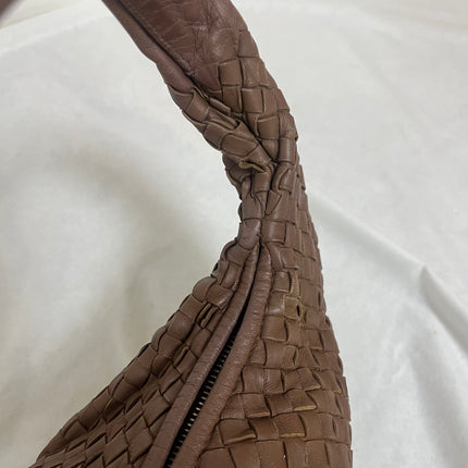 Bottega Veneta Intrecciato Hobo Bag Medium Brown Lambskin leather 40cm