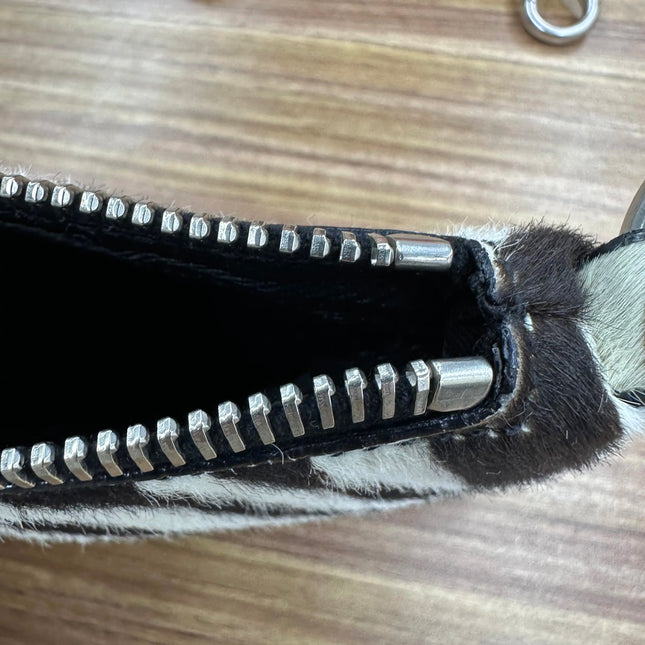 Prada Zebra Print Ponyhair Calfskin Leather Shoulder Bag