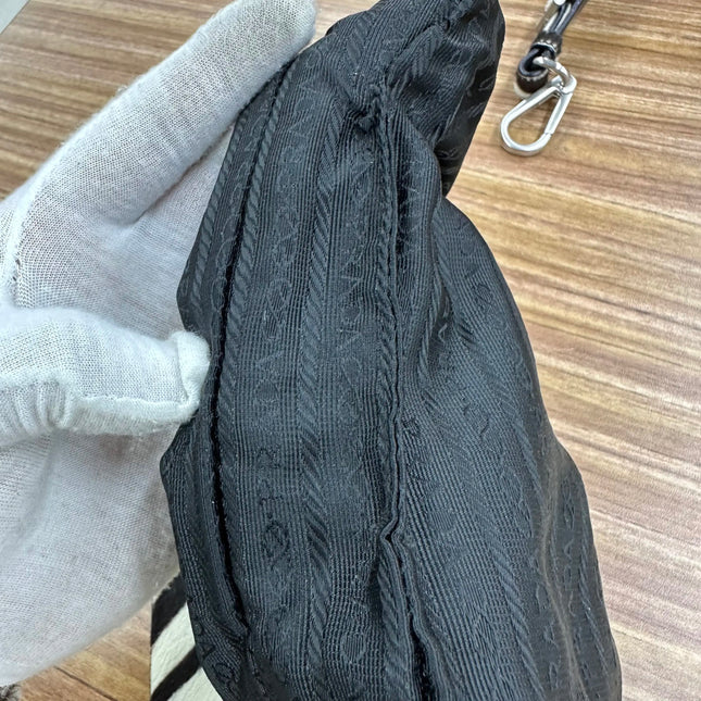 Prada Zebra Print Ponyhair Calfskin Leather Shoulder Bag