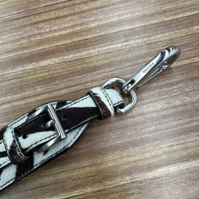 Prada Zebra Print Ponyhair Calfskin Leather Shoulder Bag