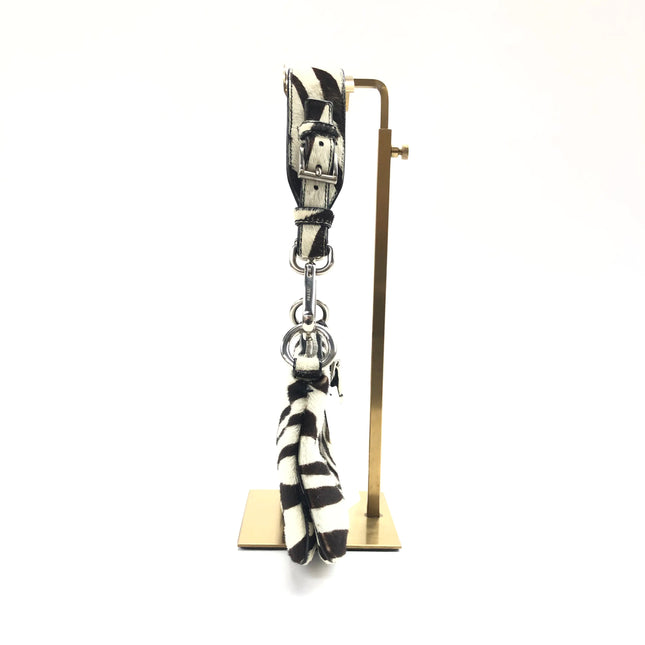 Prada Zebra Print Ponyhair Calfskin Leather Shoulder Bag