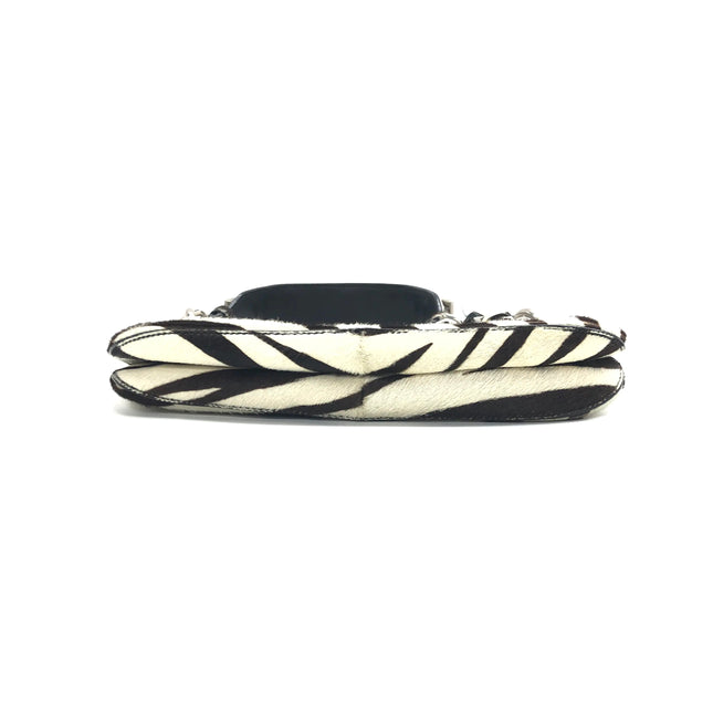 Prada Zebra Print Ponyhair Calfskin Leather Shoulder Bag