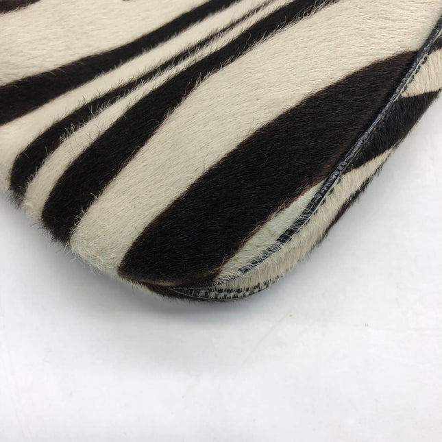 Prada Zebra Print Ponyhair Calfskin Leather Shoulder Bag