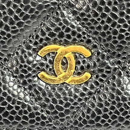 Chanel Wallet on Chain Classic Flap 2014 Black Caviar Leather Gold Hardware