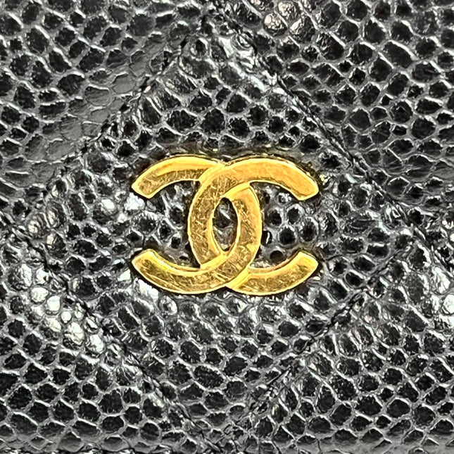 Chanel Wallet on Chain Classic Flap 2014 Black Caviar Leather Gold Hardware