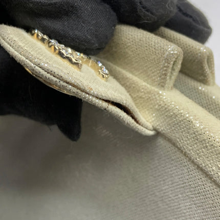 Chanel White Rabbit Fur Kiss Lock Clutch Chain Bag