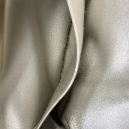 Chanel White Rabbit Fur Kiss Lock Clutch Chain Bag