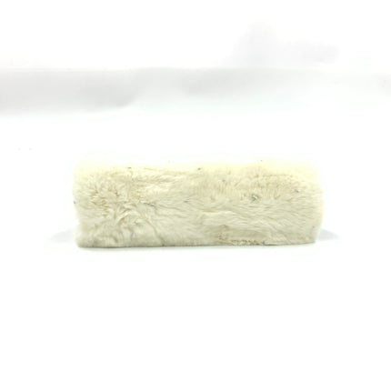 Chanel White Rabbit Fur Kiss Lock Clutch Chain Bag