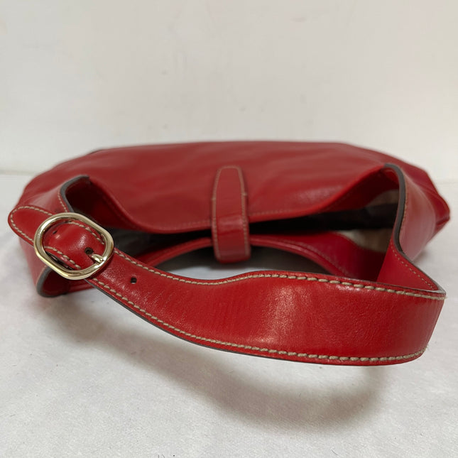 Gucci Jackie Vintage Bouvier Hobo Red Leather with Web Accent