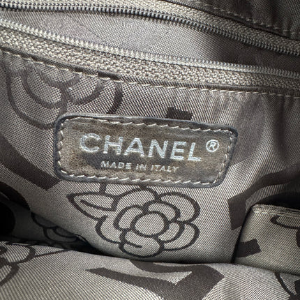 Chanel Mademoiselle Camera Bag Chocolate Brown Suede Silver Chain 2005-2006